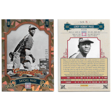 Satchel Paige 2012 Panini Cooperstown Crystal Collection # 75 Baseball Card Ltd Ed of 299