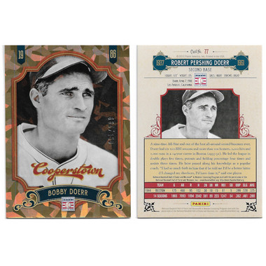 Bobby Doerr 2012 Panini Cooperstown Crystal Collection # 77 Baseball Card Ltd Ed of 299