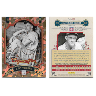 Arky Vaughan 2012 Panini Cooperstown Crystal Collection # 133 Baseball Card Ltd Ed of 299
