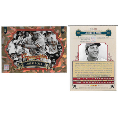 Johnny Bench 2012 Panini Cooperstown Crystal Collection # 138 Baseball Card Ltd Ed of 299