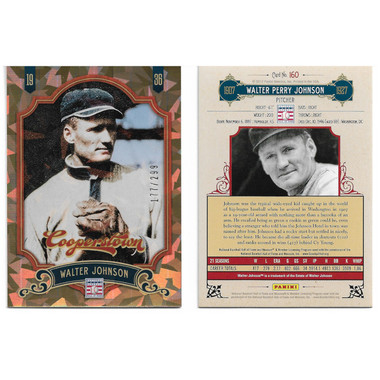 Walter Johnson 2012 Panini Cooperstown Crystal Collection # 160 Baseball Card Ltd Ed of 299
