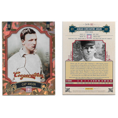 Cap Anson 2012 Panini Cooperstown Crystal Collection # 163 Baseball Card Ltd Ed of 299