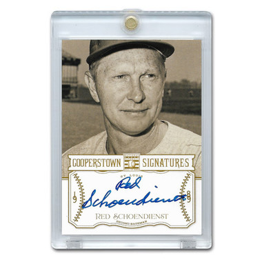 Red Schoendienst Autographed Card 2013 Panini Cooperstown Signatures Ltd Ed of 500