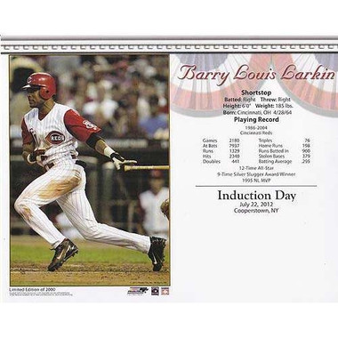 Barry Larkin player worn jersey patch baseball card (Cincinnati Reds) 2023  Donruss #90MBL