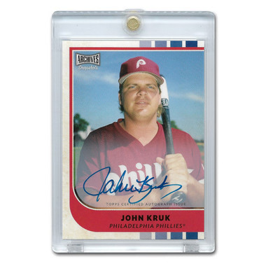 John Kruk Autographed Card 2021 Topps Archives Snapshots # 15