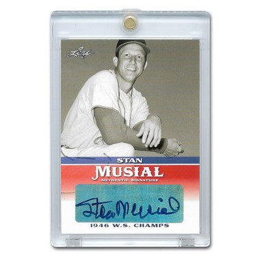 Stan Musial Autographed Card 2015 Leaf Heroes of Baseball Milestones # SM3