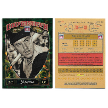 Bill Mazeroski 2013 Panini Cooperstown Green Crystal # 79