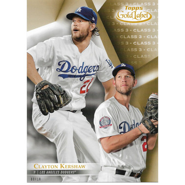 Clayton Kershaw 2018 Topps Gold Label Class 3 Jumbo 5x7 # 52 Ltd Ed of 10