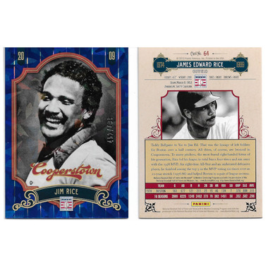 Jim Rice 2012 Panini Cooperstown Blue Crystal Collection # 64 Baseball Card Ltd Ed of 499