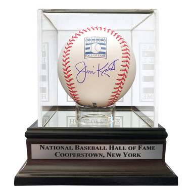 Jim Kaat Autographed Hall of Fame Logo Baseball with Case (HOF)
