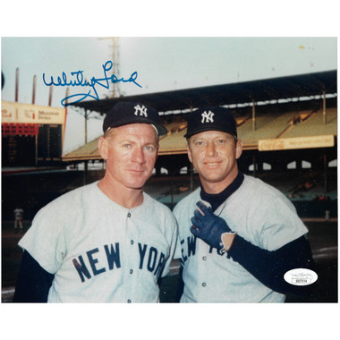 Whitey Ford Autographed 8x10 Photograph with Mickey Mantle (JSA-54)