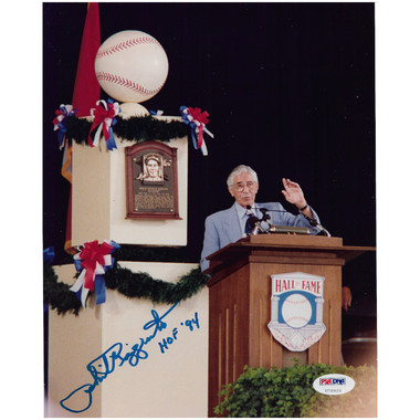 Phil Rizzuto New York Yankees 1994 Hall of Fame Induction 8x10 Photocard  (batting) with Induction Day Stamp Cancellation