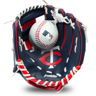 Franklin Minnesota Twins 9.5" Team Logo Youth Glove and Ball Set