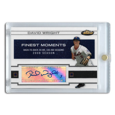 David Wright Autographed Card 2009 Topps Finest Moments # FMA-DW