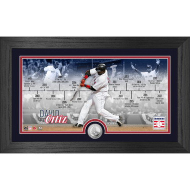 Highland Mint David Ortiz Hall of Fame Class of 2022 Career Timeline 12 x 20 Silver Coin Photo Mint