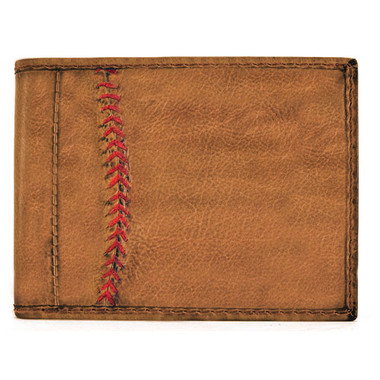 Rawlings Baseball Stitch Tan Bi-Fold Wallet