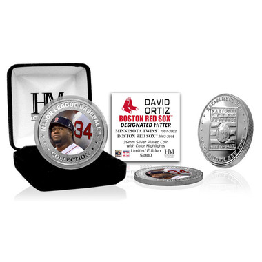 Highland Mint David Ortiz Boston Red Sox Hall of Fame Silver Photo Coin