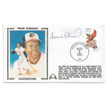Frank Robinson Autographed First Day Cover - 1982 Hall of Fame Induction (JSA)