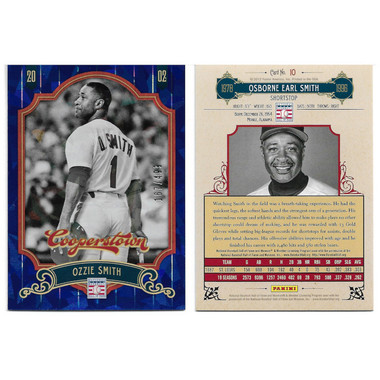Ozzie Smith 2012 Panini Cooperstown Blue Crystal Collection # 10 Baseball Card Ltd Ed of 499
