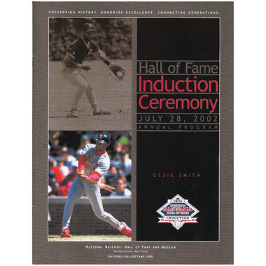 2002 Baseball Hall of Fame Official Induction Program
