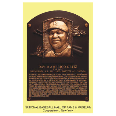 David Ortiz Baseball Hall of Fame Plaque Postcard (Spanish)