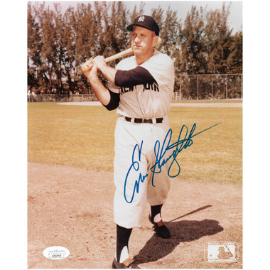 Enos Slaughter Autographed 8x10 Photograph - Yankees (JSA)