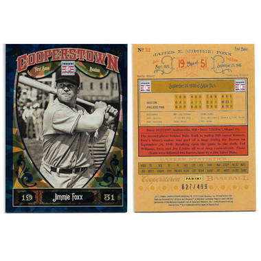 Jimmie Foxx 2013 Panini Cooperstown Blue Crystal # 32 Ltd Ed of 499