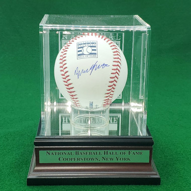 Bruce Sutter Autographed Hall of Fame Logo Baseball with HOF Case (Beckett)