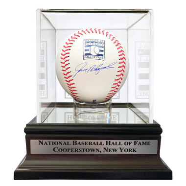 Ivan Rodriguez Autographed Hall of Fame Logo Baseball with HOF Case (Beckett)