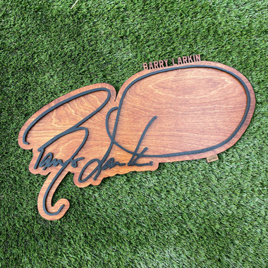 Barry Larkin 3D Signature Stained Wood Wall Sign