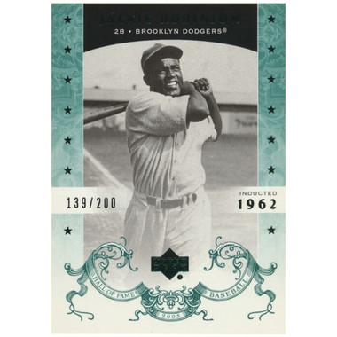 Jackie Robinson 2005 Upper Deck Hall of Fame Green # 36 Ltd Ed of 200