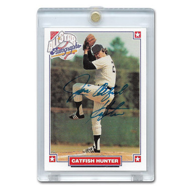 Catfish Hunter Autographed Card 1993 Nabisco All-Star Legends