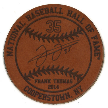 Frank Thomas Baseball Hall of Fame 2014 Inductee Leather Engraved Coaster