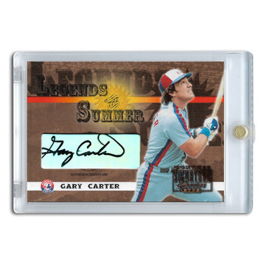 Gary Carter Autographed Card 2003 Donruss Signature Legends of Summer