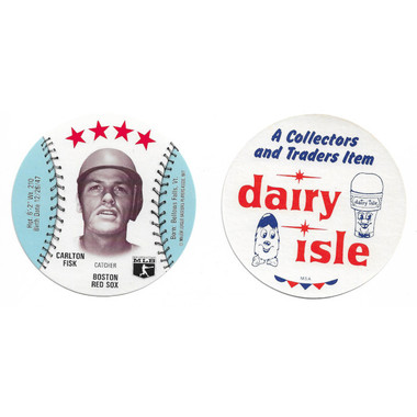Carlton Fisk 1977 Dairy Isle Disc Baseball Card