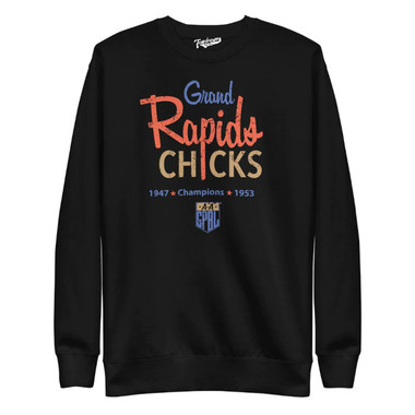 Grand Rapids Chicks Champions Black Crewneck Sweatshirt