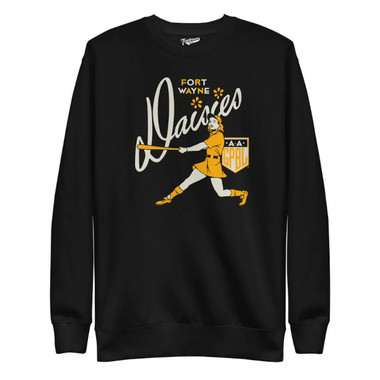 Fort Wayne Daisies Diamond Collection Black Crewneck Sweatshirt