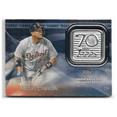 Miguel Cabrera 2021 Topps 70th Anniversary Logo Patch # 70LP-MC
