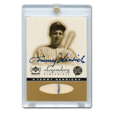 Tommy Henrich Autographed Card 2000 Upper Deck Yankee Legends Legendary Pinstripes