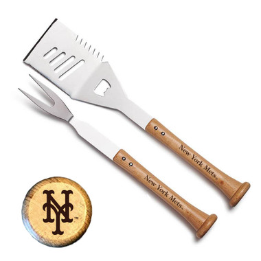 New York Mets Baseball BBQ 'Turn Two' Grilling Utensil Set