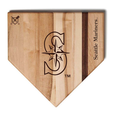 Seattle Mariners Baseball BBQ 12" x 12" Logo Wood Cutting Board