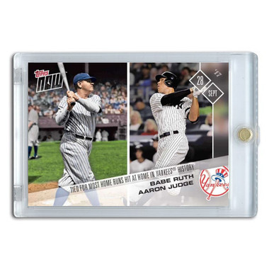 Aaron Judge and Babe Ruth 2017 Topps Now Card Home HR Record # 669 Ltd Ed of 5,283