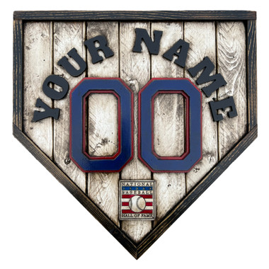 Personalized Hall of Fame Vintage Distressed Wood 18.5 Inch Legacy Home Plate