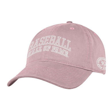 Women’s Baseball Hall of Fame Arch Seal Light Pink Adjustable Cap