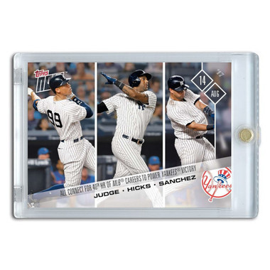 Aaron Judge, Aaron Hicks and Gary Sanchez 2017 Topps Now Card 40th Home Runs # 482 Ltd Ed of 1,541