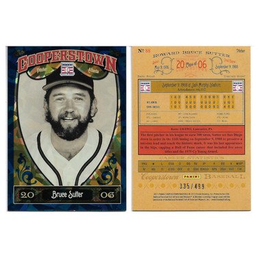 Bruce Sutter 2013 Panini Cooperstown Blue Crystal # 88 Ltd Ed of 499