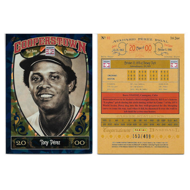 Tony Perez 2013 Panini Cooperstown Blue Crystal # 91 Ltd Ed of 499