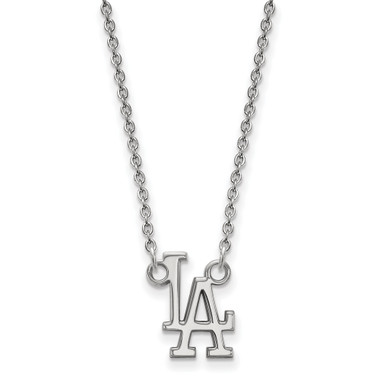 LogoArt Los Angeles Dodgers 18 Inch Sterling Silver Necklace with Logo Pendant