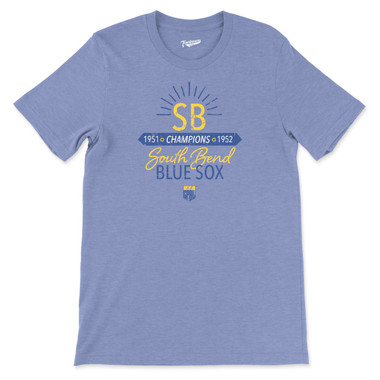 Unisex Teambrown South Bend Blue Sox Champions Blue Heather T-Shirt