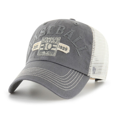 Men’s ’47 Brand Baseball Hall of Fame Grey and Off-White River Snapback Adjustable Cap
